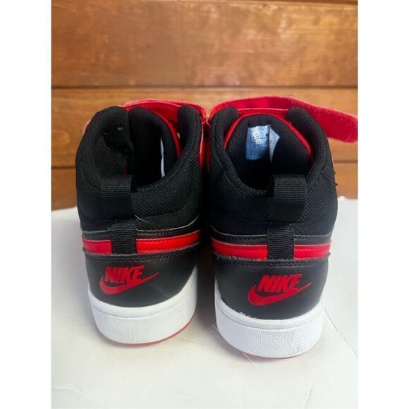 Nike Court Borough Mid 2 Black University Red (GS) Sz 6.5Y CD7782-003 - Picture 3 of 8